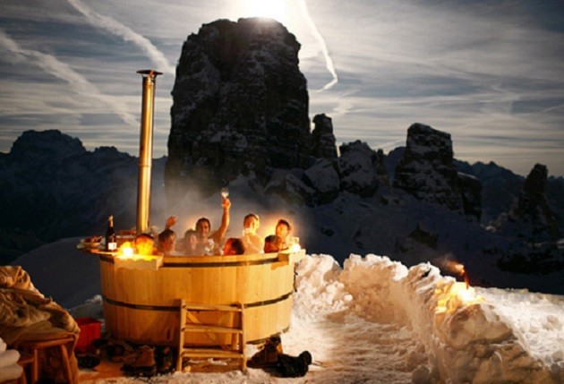 After dinner hot tub