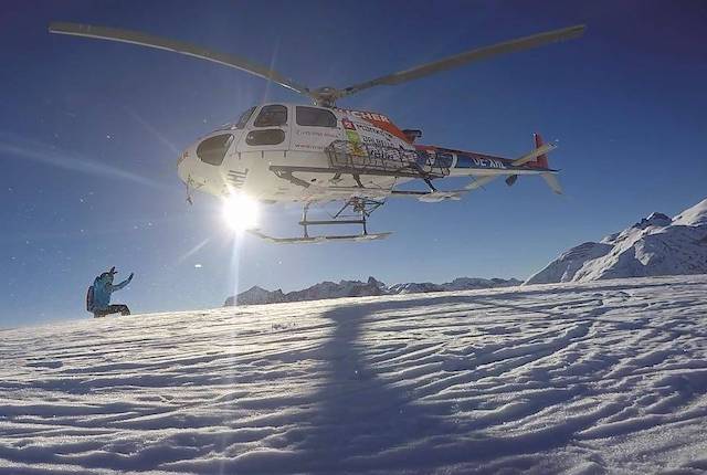 Helicopter in Lech Zürs