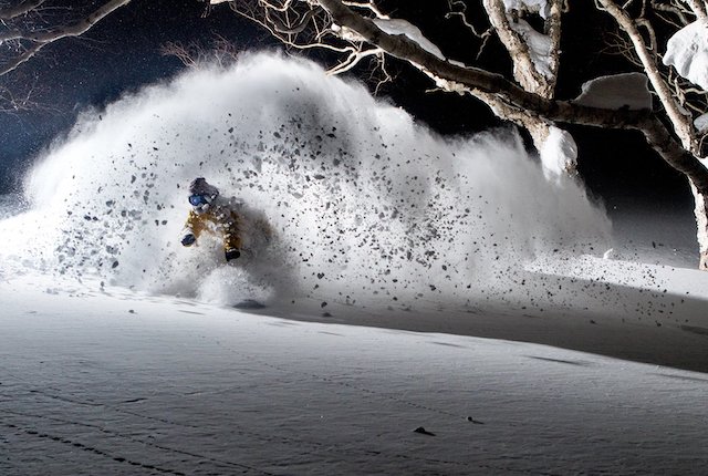 Snowboarder in Niseko, Japan